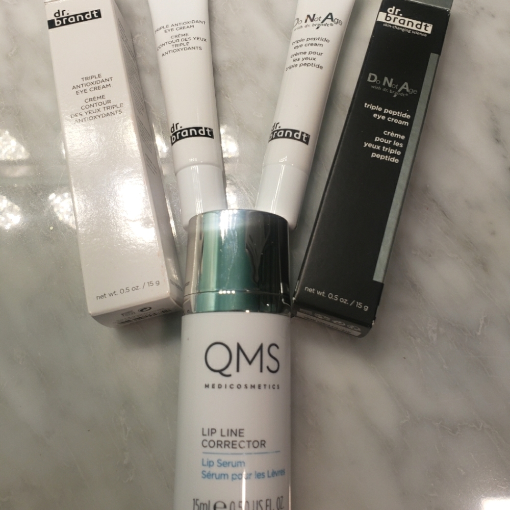 Dr. Brandt Eye Creams & QMS Lip Line Corrector Bundle